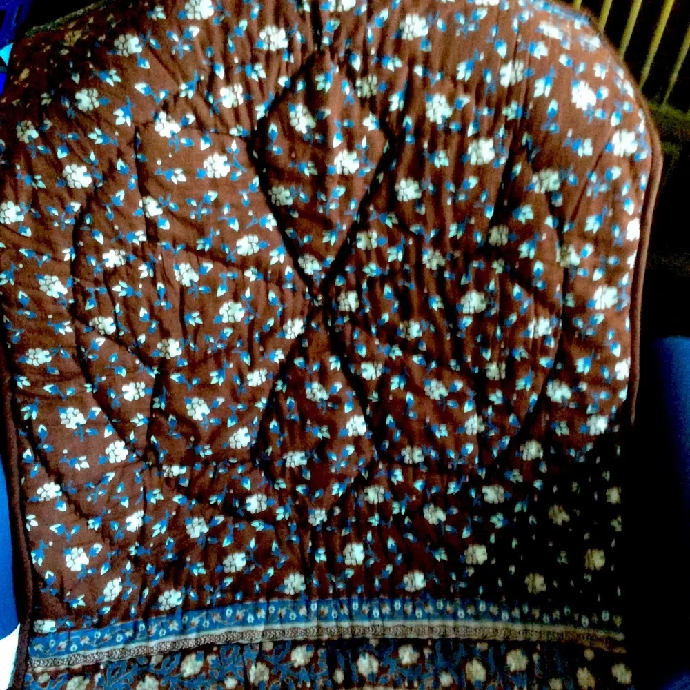 Chair cover 100% cotton cost plus world mkt Vtg cotton voile soft fabric India
